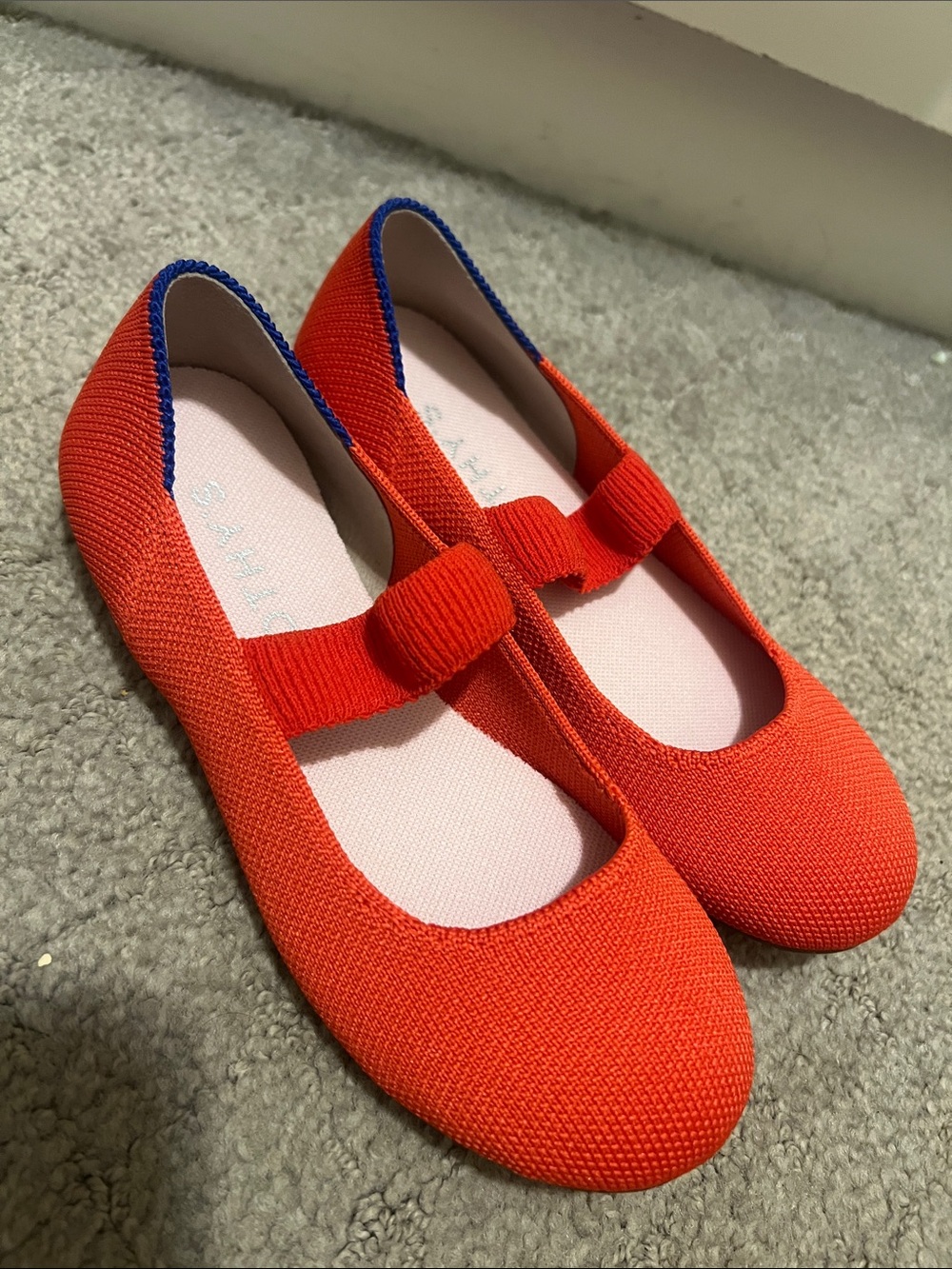 NWOT. Kids Red Mary Jane Ballet Flats. Size 13
